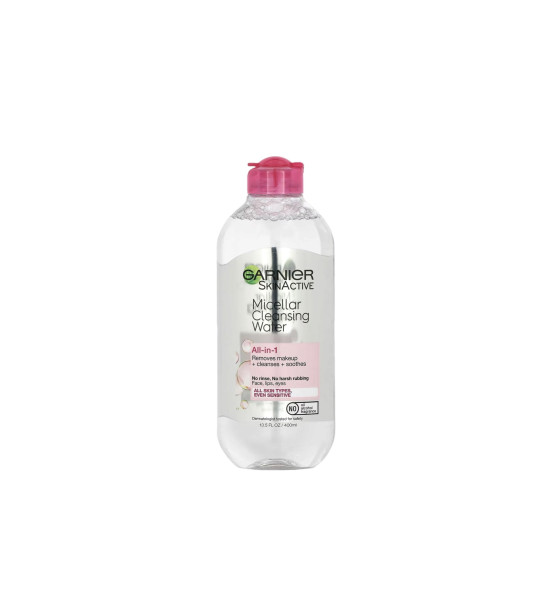 Garnier Skin Active Micellar Cleansing Water All-in-1 Removes makeup + Cleanses + sootnes 