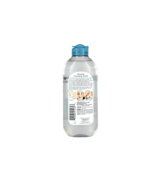 Garnier Skin Active Micellar Cleansing Water AlI-in-1 Waterproof Removes makeup even waterproof mascara + cleanses + soothes  400ml