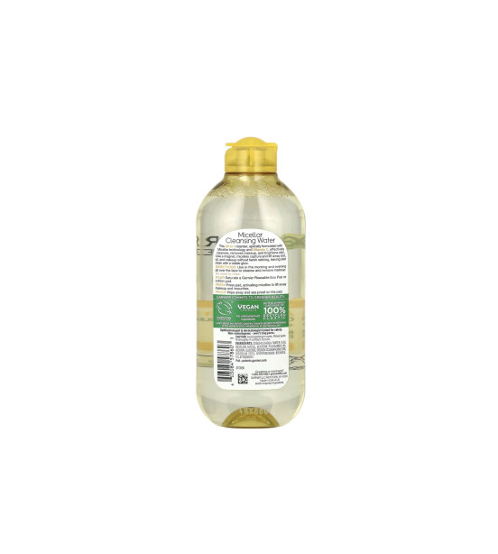 Garnier Skin Active Micellar Cleansing Water with VITAMIN C All-in-1 Brightening Cleanses + removes makeup + glow 400ml