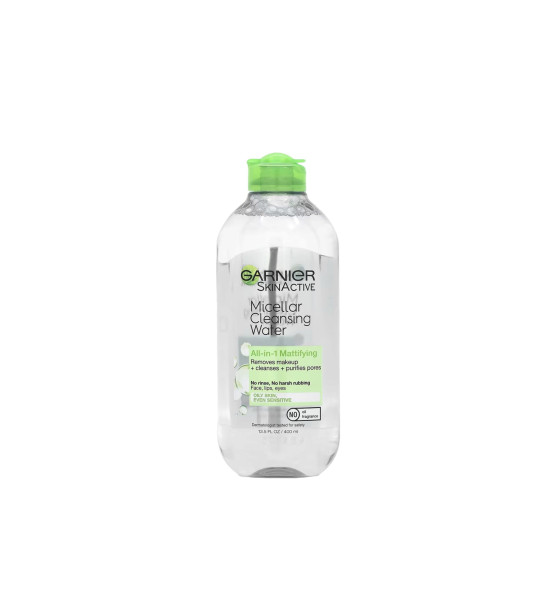 Garnier Skin Active Micellar Cleansing Water All-in-1 Mattifying Removes makeup + Cleanses + purities pores 400ml  